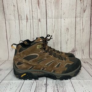 Merrell Moab 2 Mid Waterproof Hiking Boots Mens Size 11 Earth Brown
